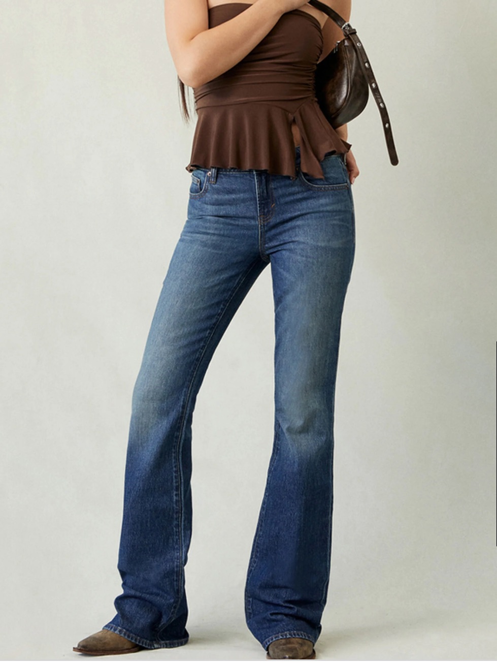 Pacsun Low Rise Women’s Classic Flare Jeans In Blue